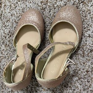 Copper Key Glittery Pink Dress Shoes for Kids